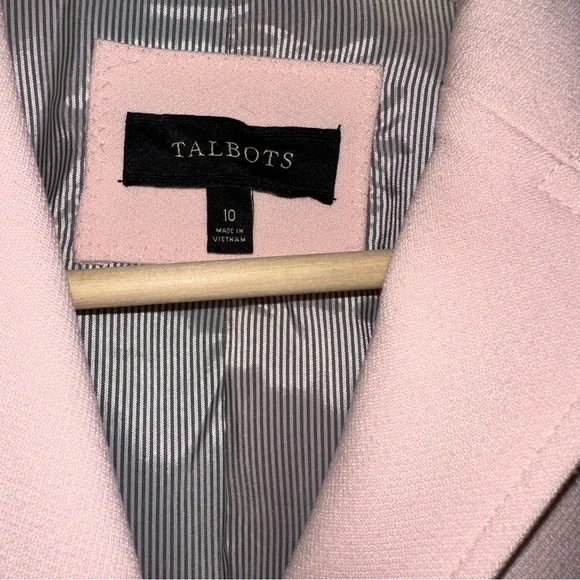 EUC Talbots Pink Blazer Structured Notched Lapel - Picture 4 of 4